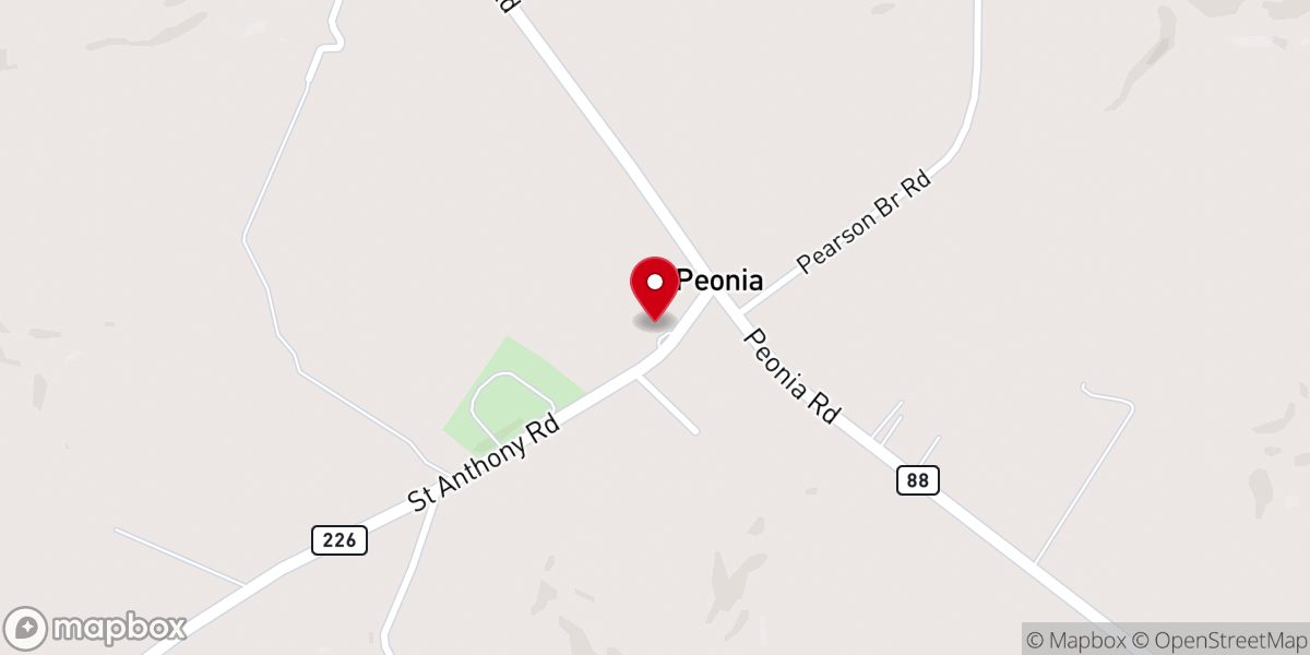 Map showing location of St Anthony Catholic Church