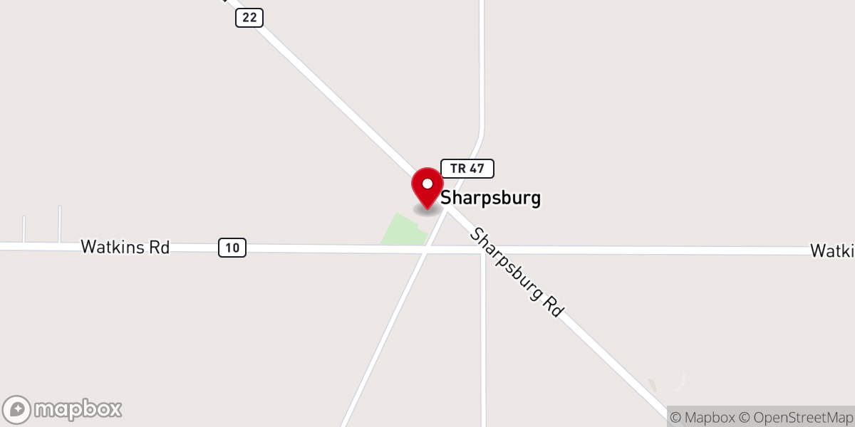 Map showing location of St Paul's Catholic Church - Sharpsburg