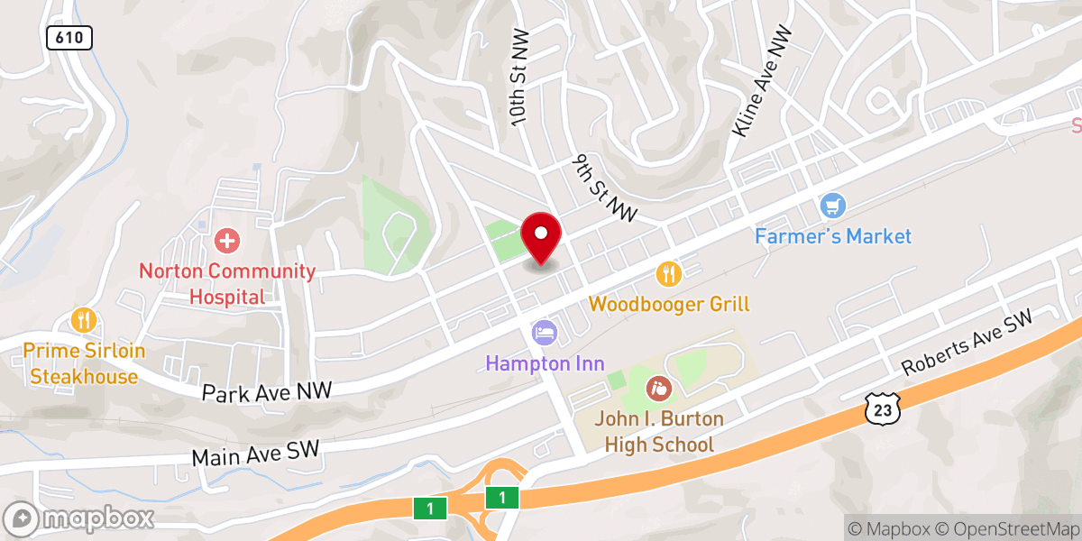 Map showing location of Saint Anthony Roman Catholic Church