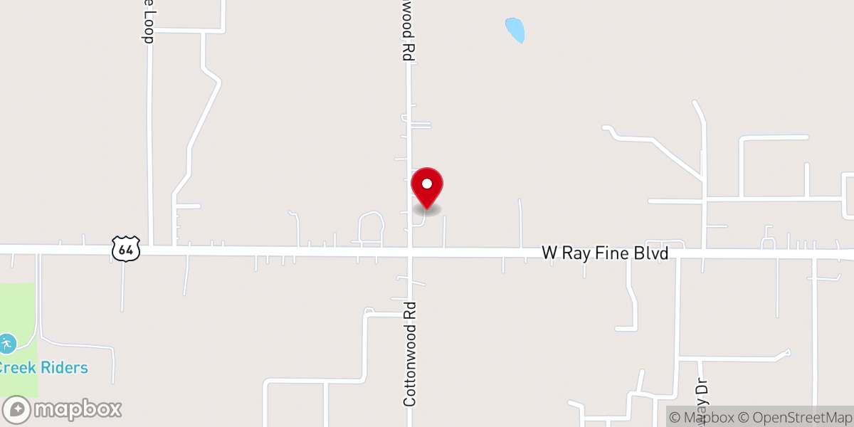 Map showing location of Cornerstone Free Will Baptist Church