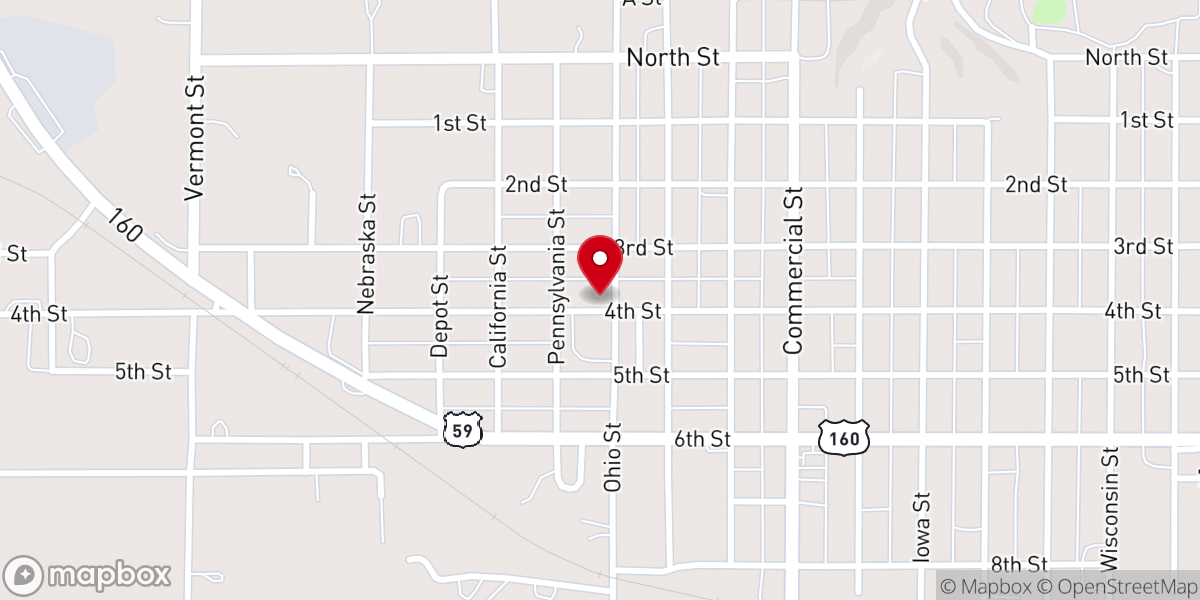 Map showing location of Mother of God Catholic Church