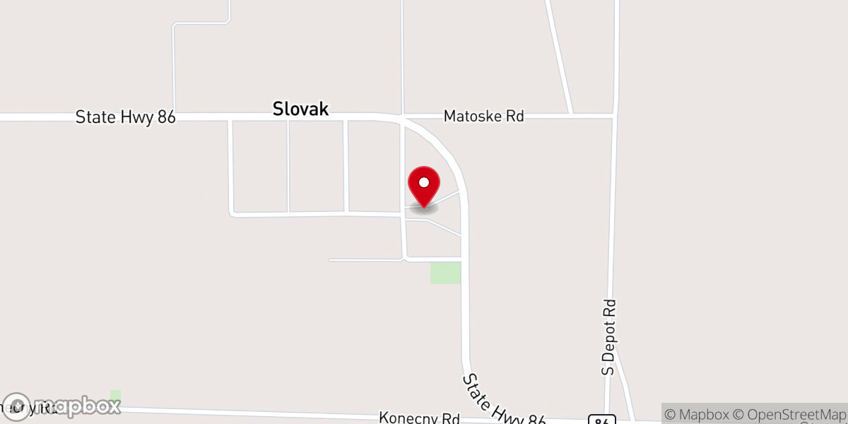 Map showing location of Sts Cyril & Methodius Catholic Church - Slovak, Arkansas