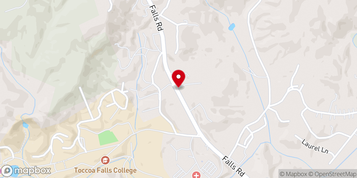 Map showing location of Toccoa Creek Church