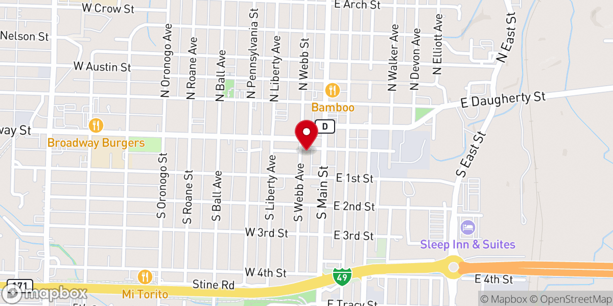 Map showing location of Route 66 Events Center
