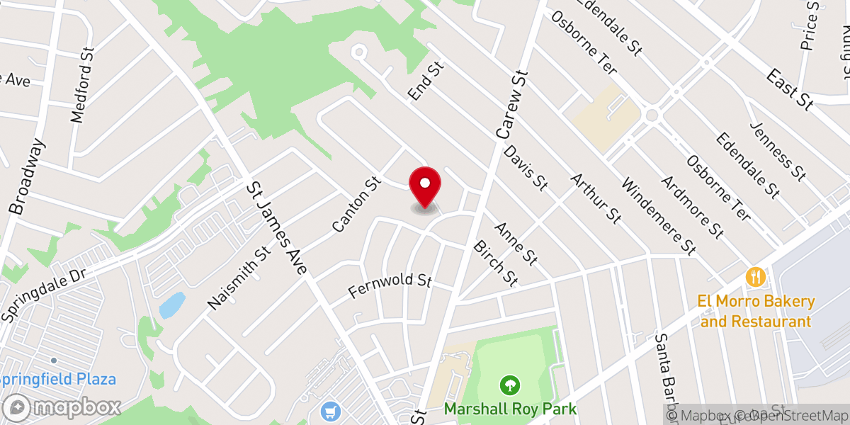 Map showing location of Springfield Hispanic SDA Church