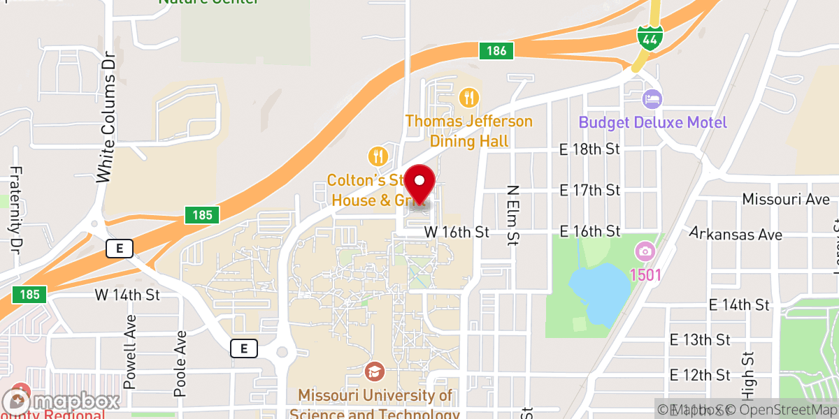 Map showing location of Catholic Newman Center