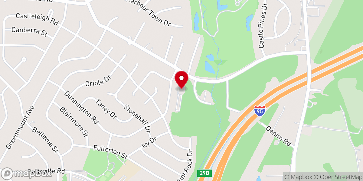 Map showing location of Church in Beltsville