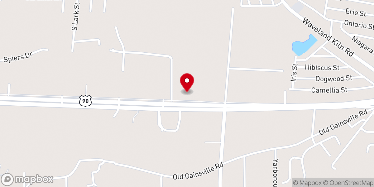 Map showing location of Old Spanish Trail Baptist Church