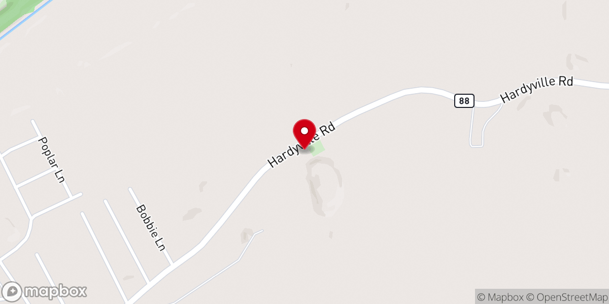 Map showing location of Munfordville Church of God