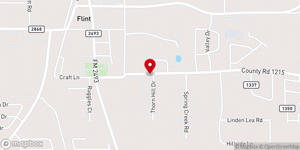 Map showing location of Nazarene Parsonage Flint Church