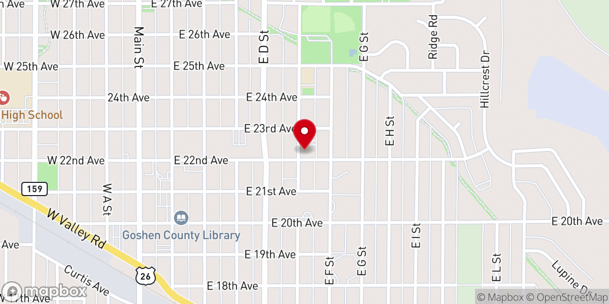 Map showing location of St Rose Catholic Church