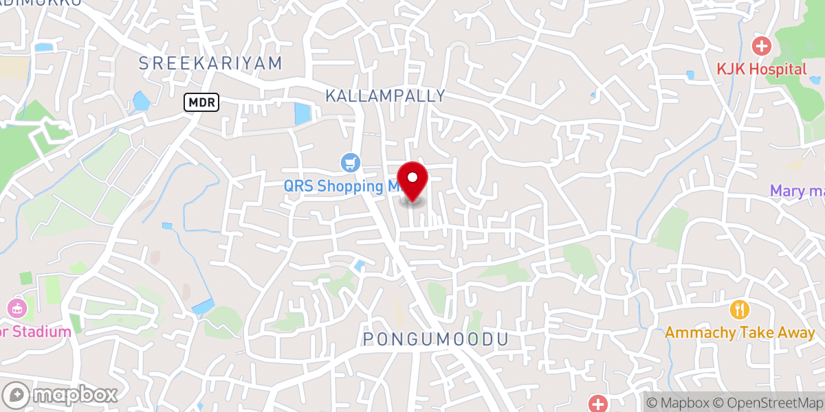 Map showing location of St. Mary's Jacobite Syrian Orthodox Simhasana Church