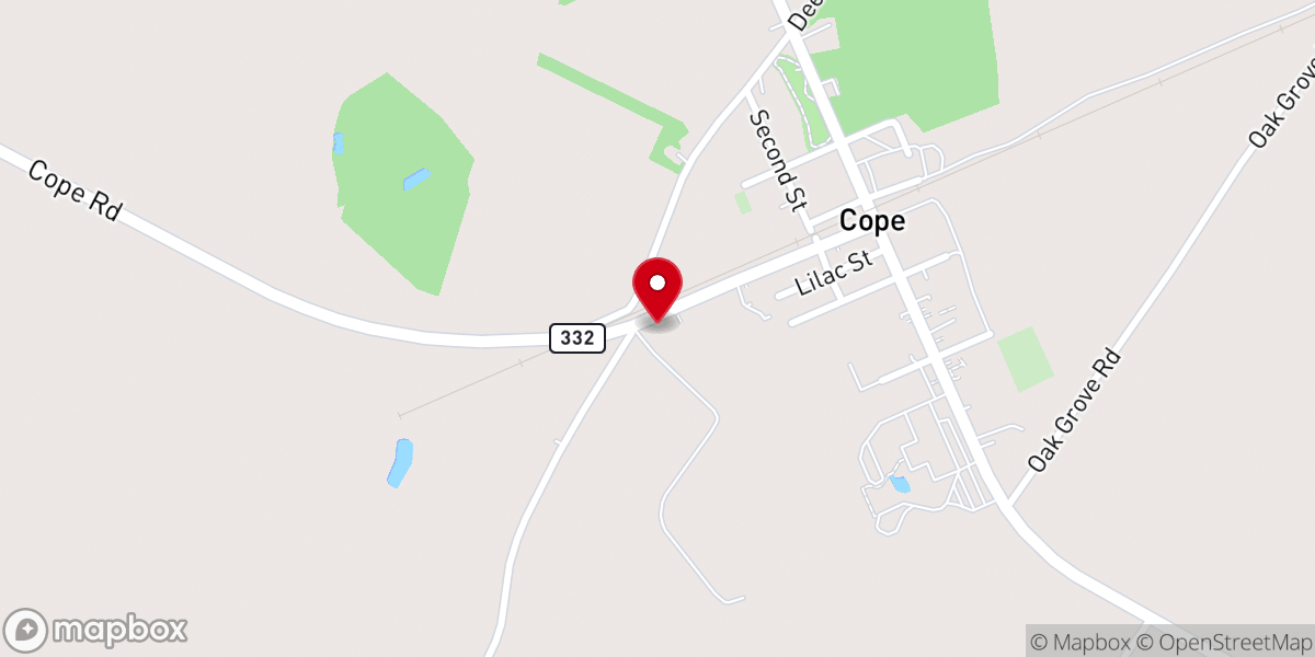 Map showing location of Union Methodist Church