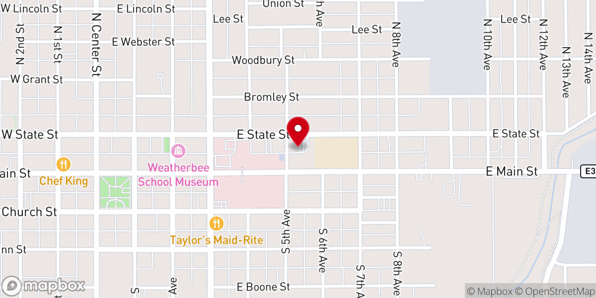 Map showing location of Chin Baptist Church