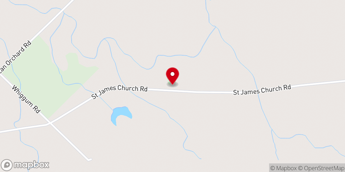 Map showing location of Saint James Church
