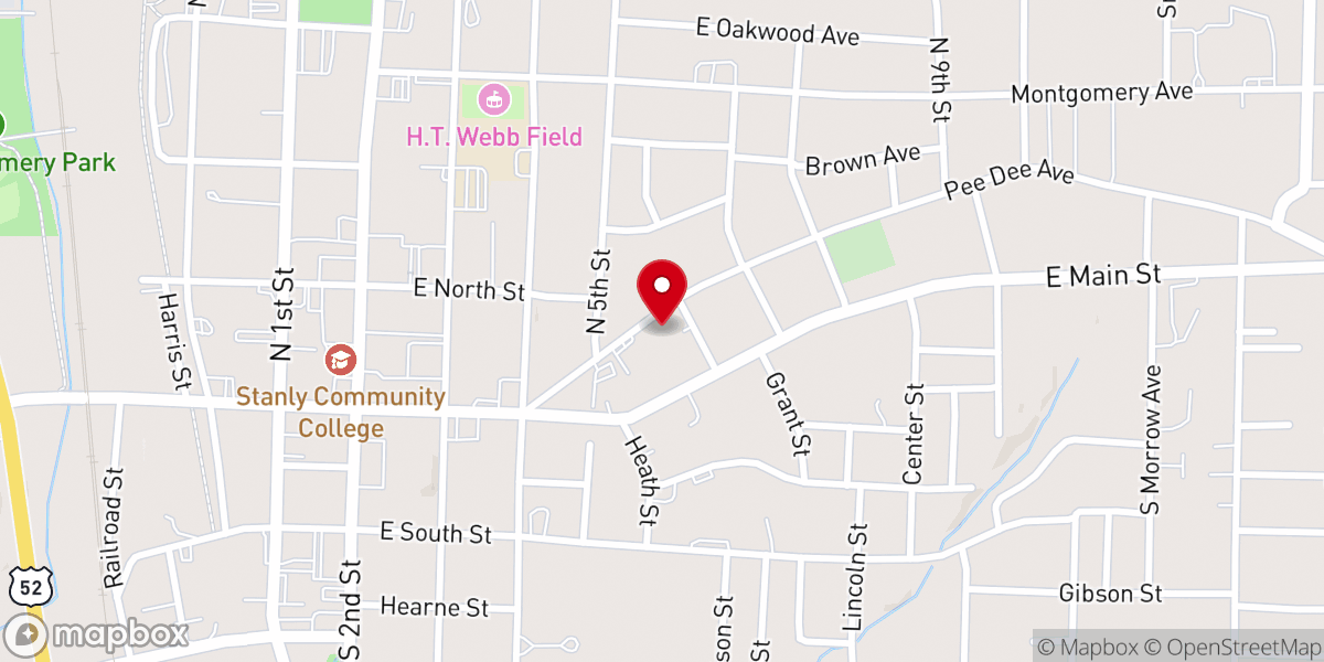 Map showing location of Christ Episcopal Church