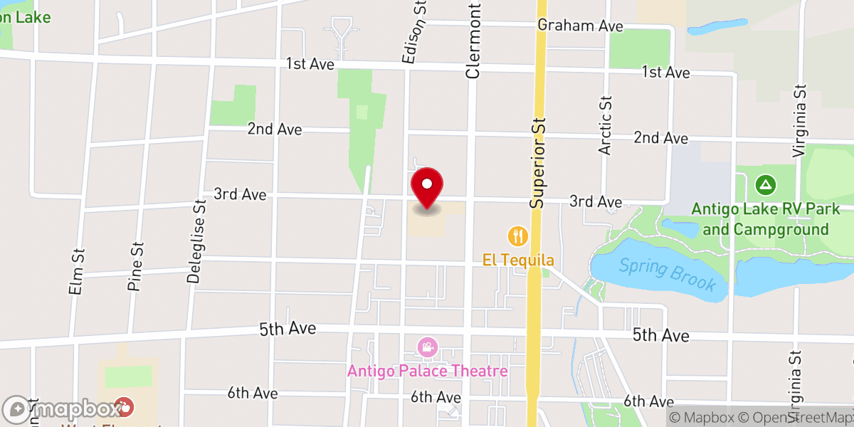 Map showing location of Saints Mary & Hyacinth Catholic Church