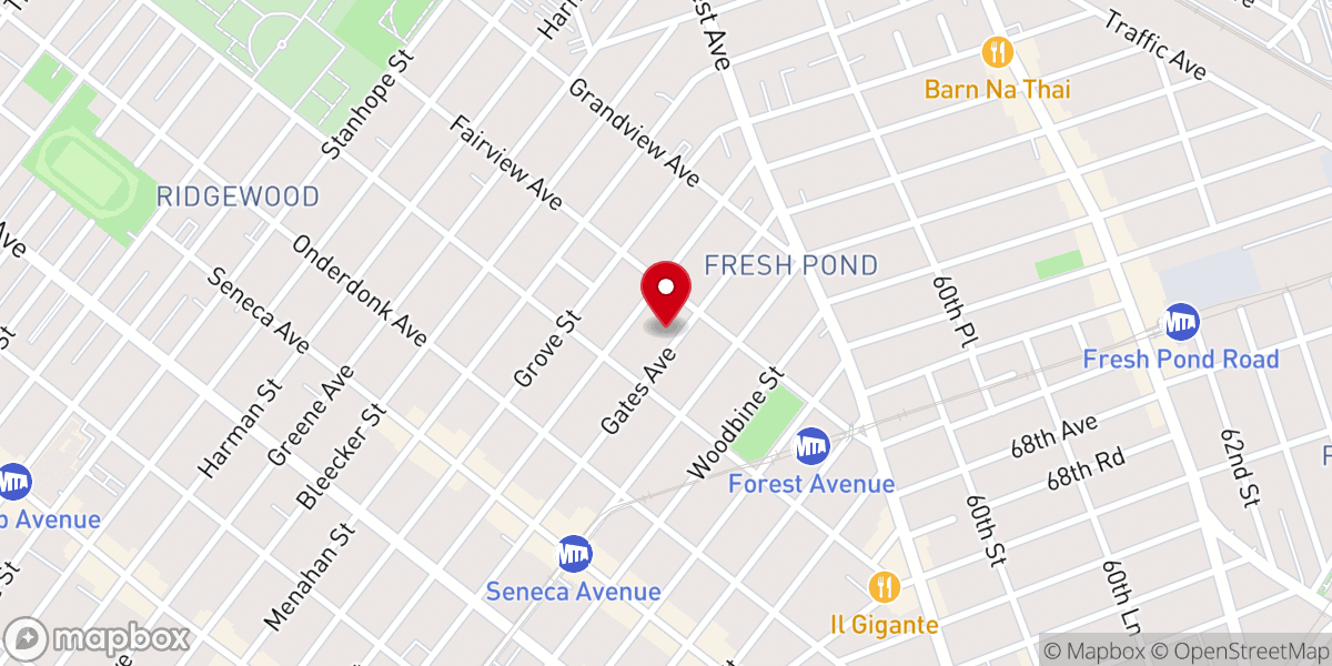 Map showing location of Ridgewood Seventh-day Adventist Church