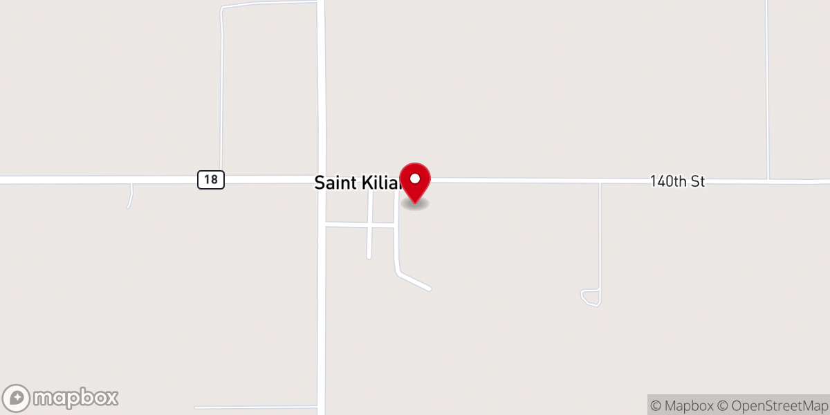 Map showing location of Church of Saint Kilian