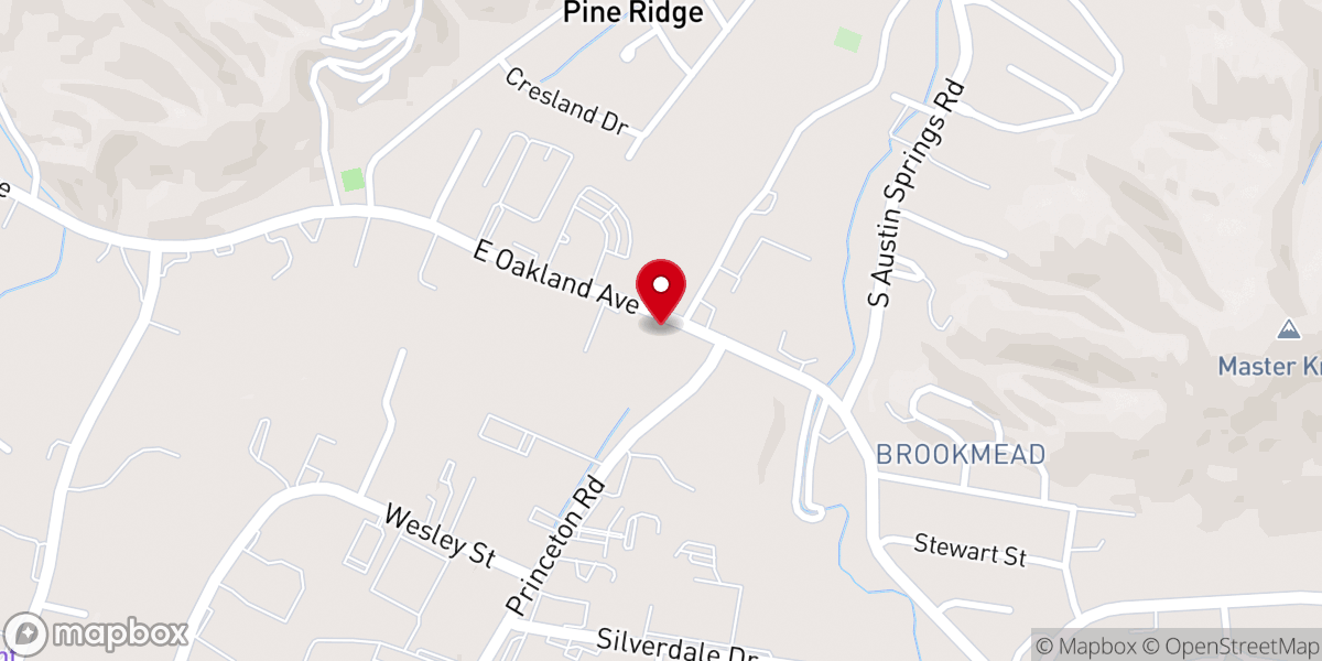 Map showing location of Princeton Presbyterian Church