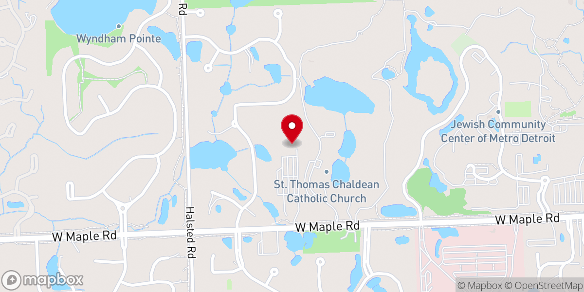 Map showing location of Saint Thomas Grotto