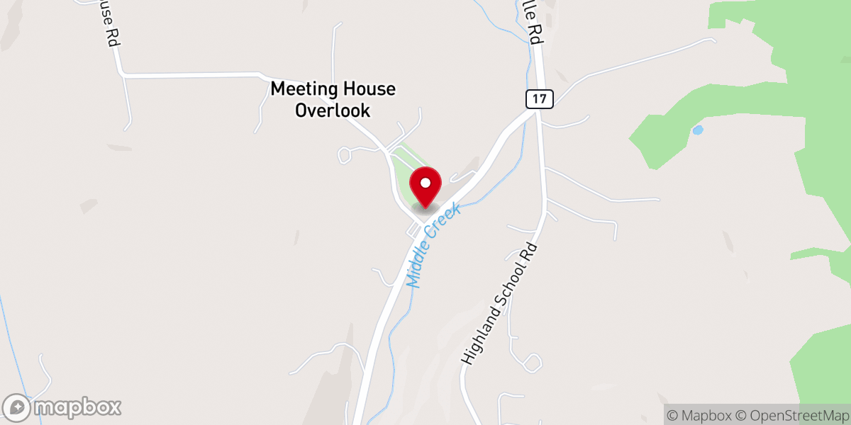 Map showing location of Grossnickle Church of the Brethren