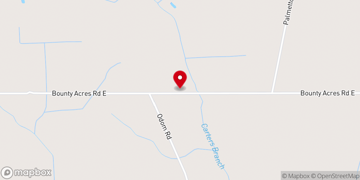 Map showing location of Ebenezer Church