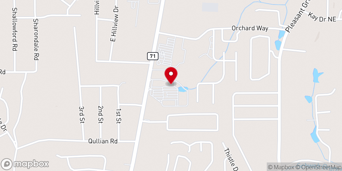 Map showing location of The River Community Church