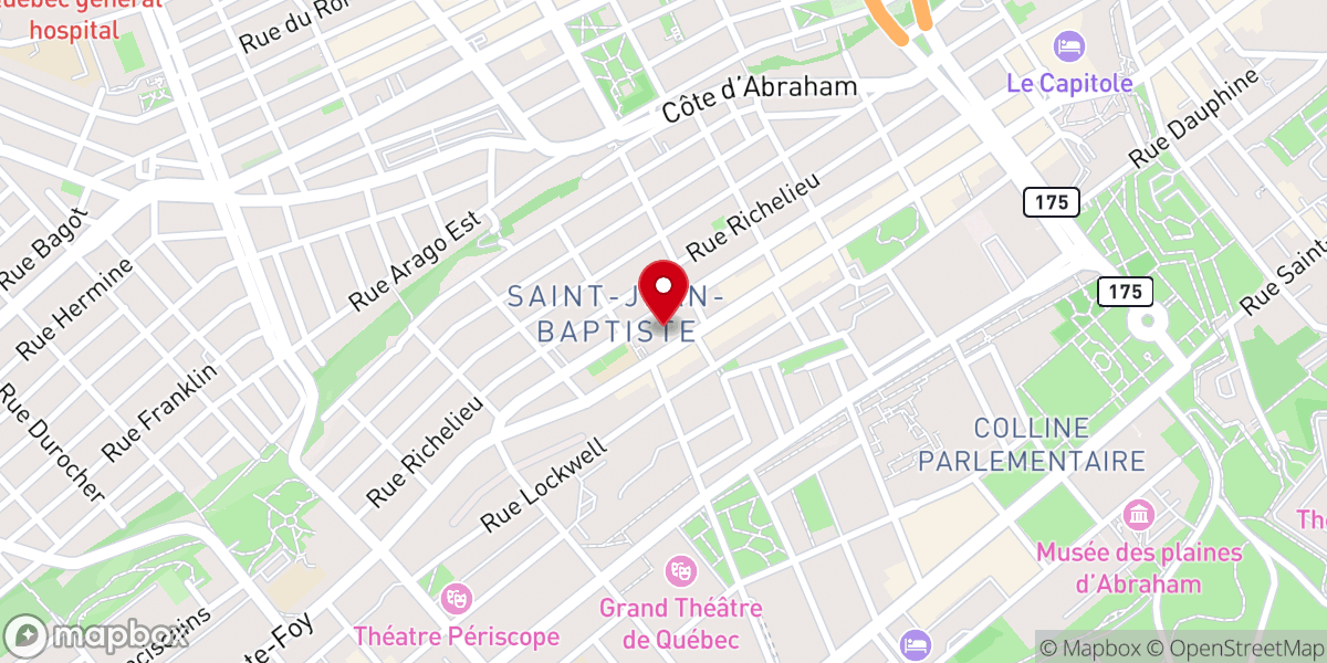 Map showing location of Saint-Jean-Baptiste Church