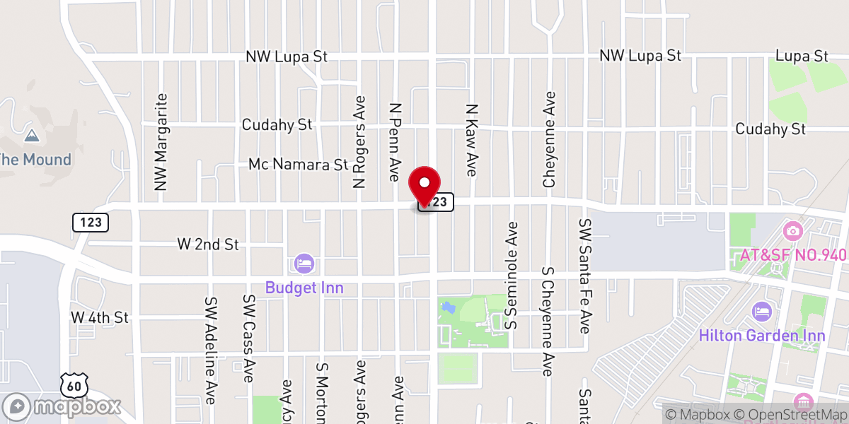 Map showing location of Revival Time Outreach Center