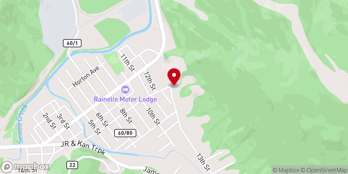 Map showing location of Sacred Heart Catholic Church