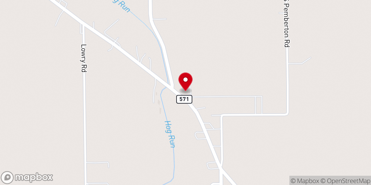 Map showing location of Main Street Baptist Church