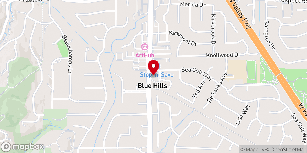 Map showing location of Calvary Korean Church