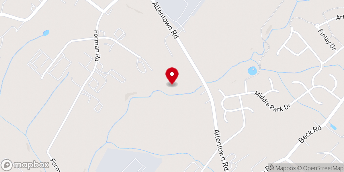 Map showing location of Bucks-mont Coalition for Evangelism Inc