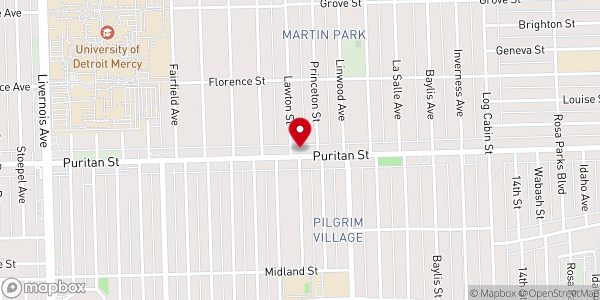 Map showing location of Good Shepherd Lutheran Church