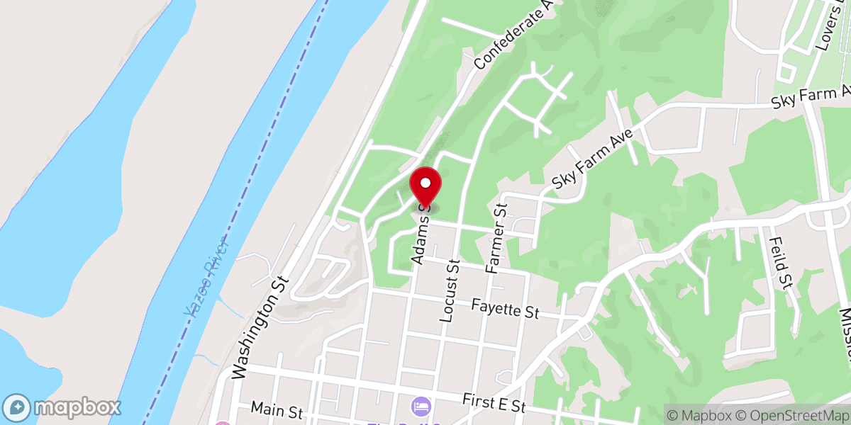 Map showing location of Bunton Temple Christian Methodist Episcopal Church