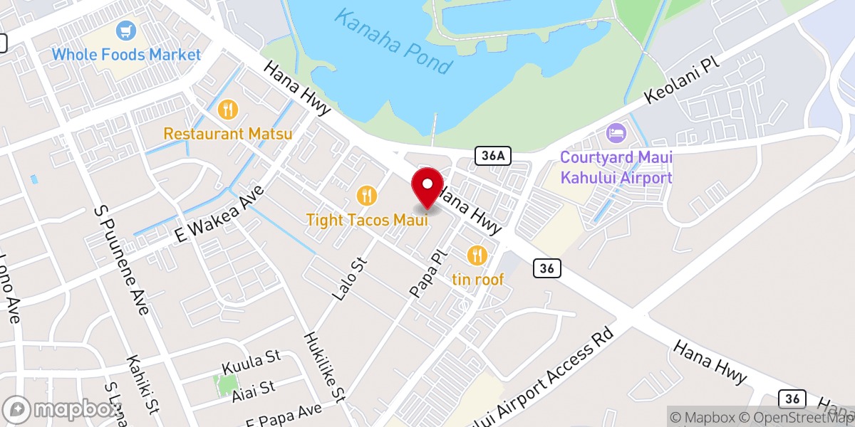 Map showing location of New Hope Maui Church