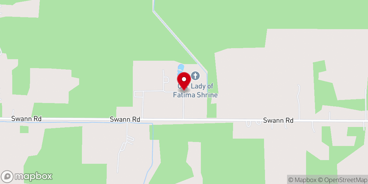 Map showing location of Our Lady of Fatima Shrine