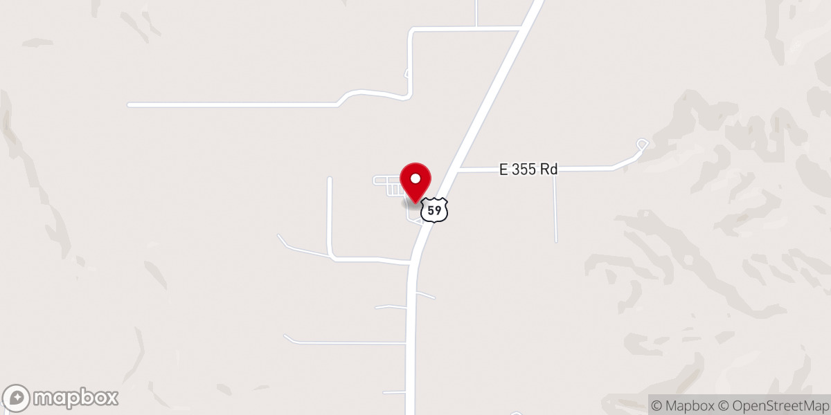 Map showing location of Delaware Church