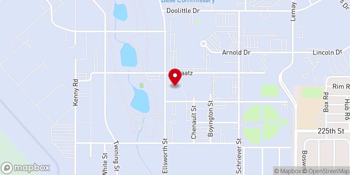 Map showing location of Ellsworth Air Force Base Chapel Activity Center
