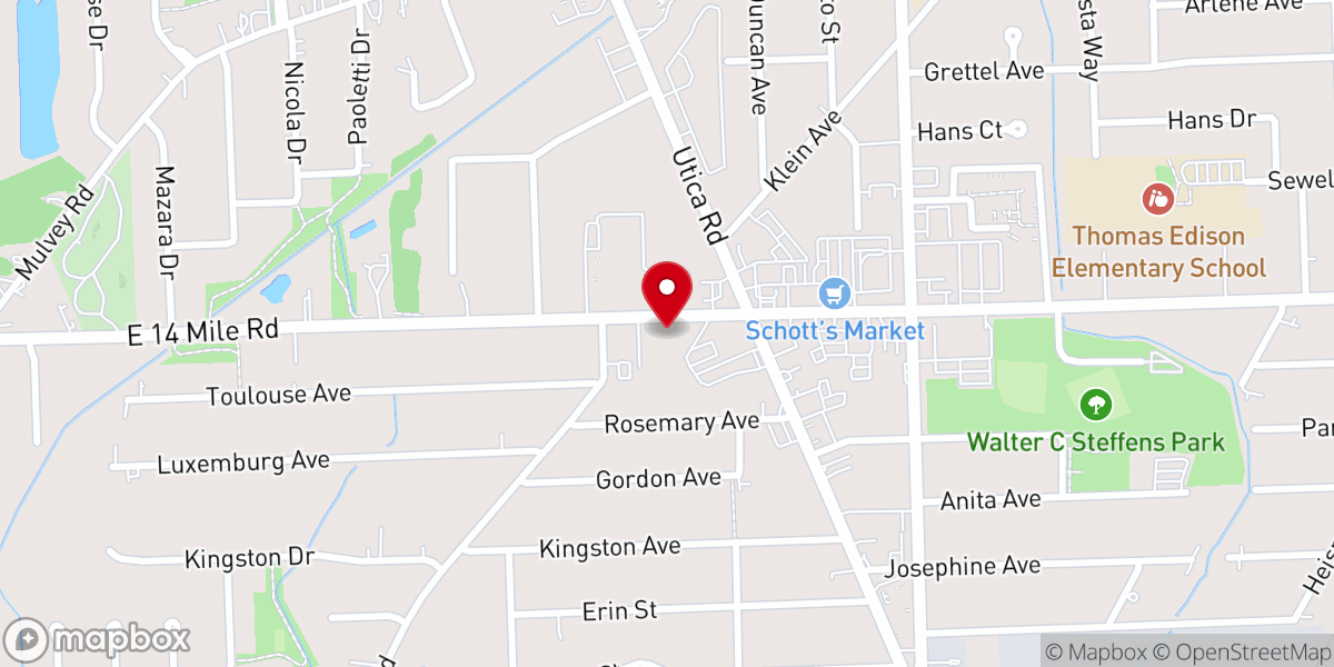Map showing location of Our Lady Queen of Martyrs Church