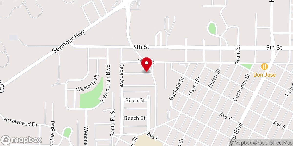 Map showing location of First Church of God