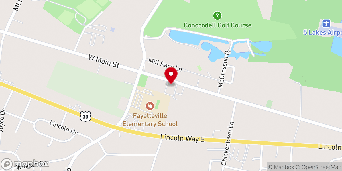 Map showing location of St. Paul Evangelical Lutheran Church