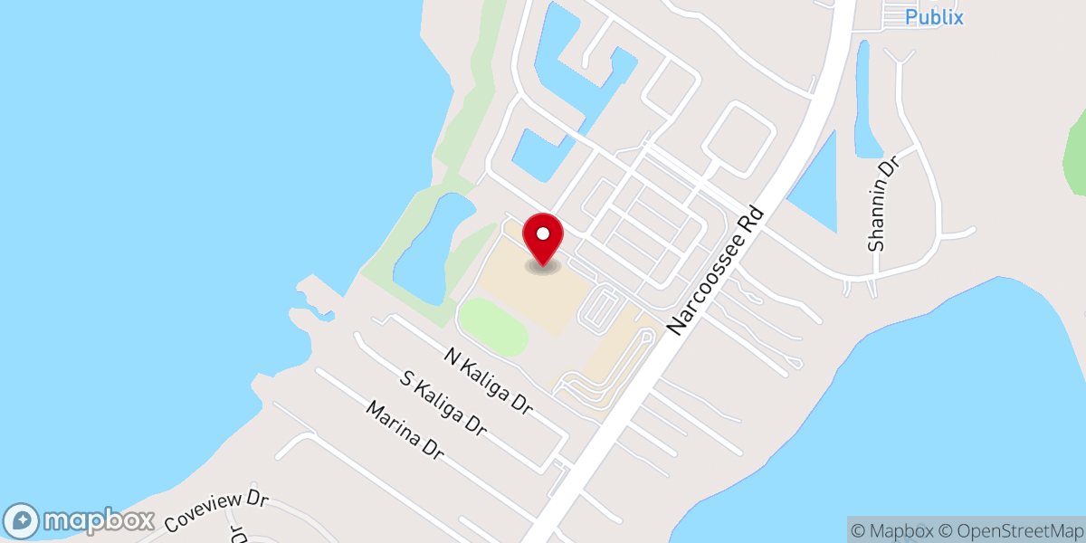 Map showing location of St. Frances Xavier Cabrini Catholic Church (Worship Site)