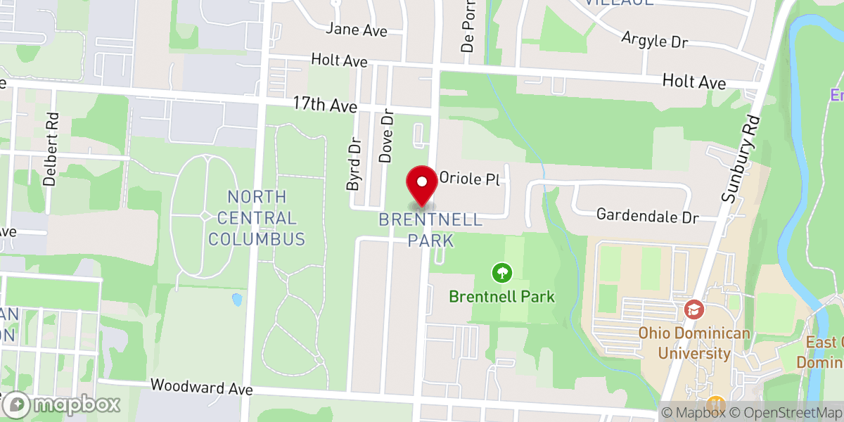 Map showing location of Aenon Missionary Baptist Church