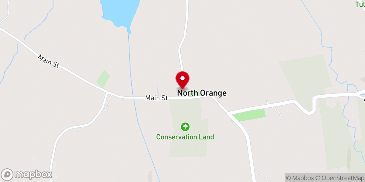Map showing location of Community Church of North Orange & Tully