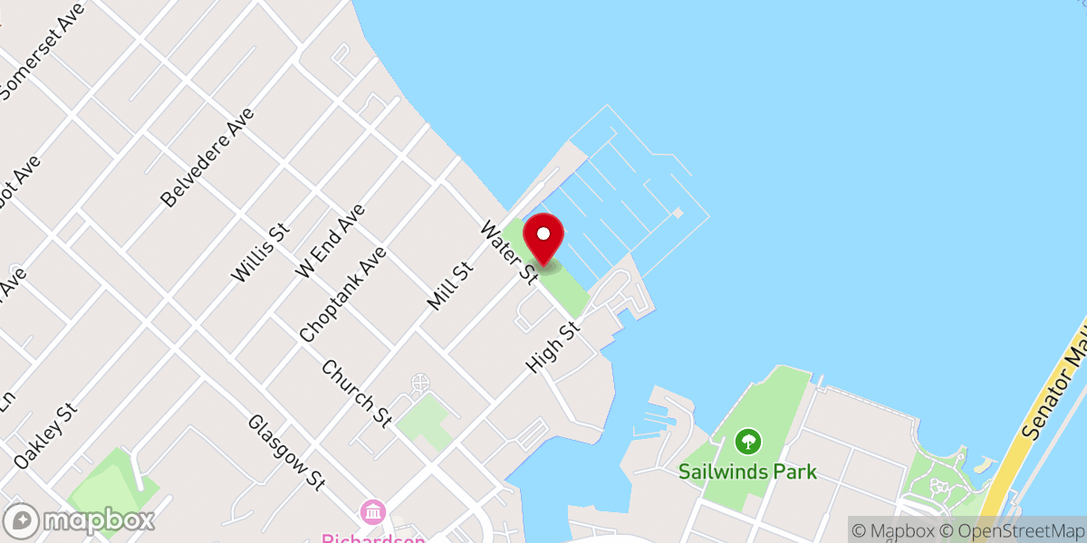 Map showing location of Long Wharf Park