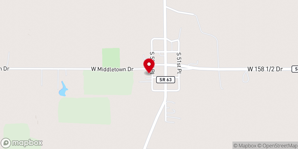 Map showing location of Prairie Creek Church Of Christ