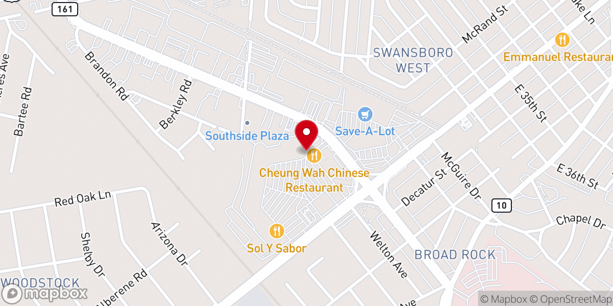 Map showing location of New Bethel Christian Fellowship