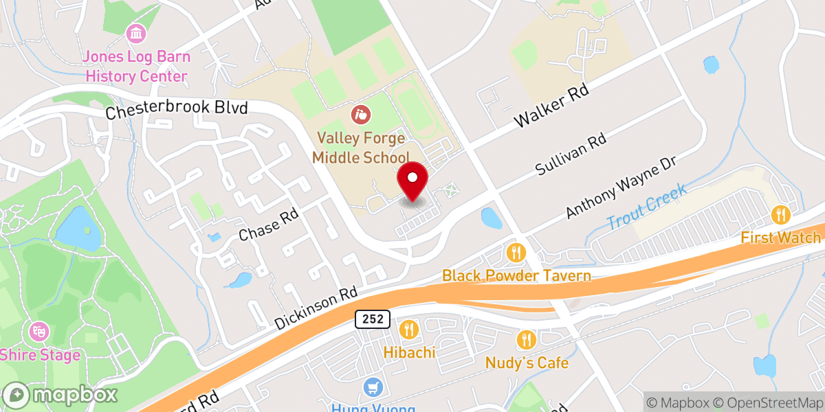 Map showing location of St Isaac Jogues Parish